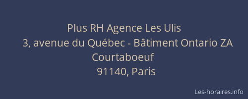 Plus RH Agence Les Ulis