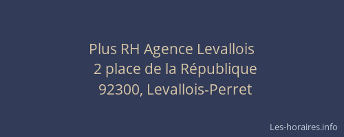 Plus RH Agence Levallois