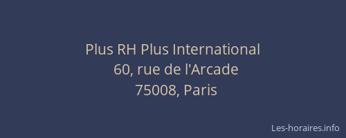 Plus RH Plus International