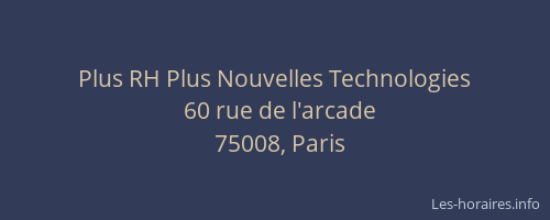 Plus RH Plus Nouvelles Technologies