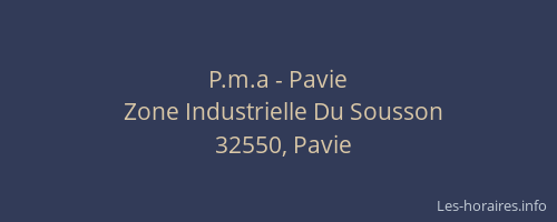 P.m.a - Pavie