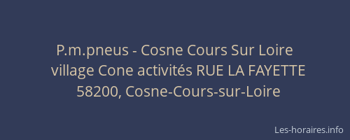 P.m.pneus - Cosne Cours Sur Loire