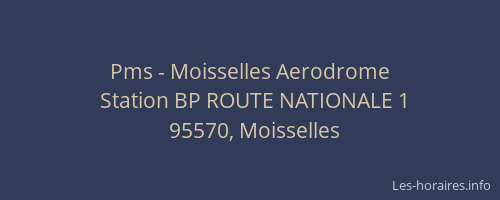 Pms - Moisselles Aerodrome
