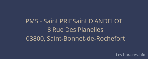 PMS - Saint PRIESaint D ANDELOT