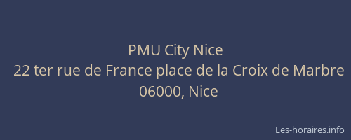 PMU City Nice