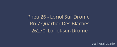 Pneu 26 - Loriol Sur Drome