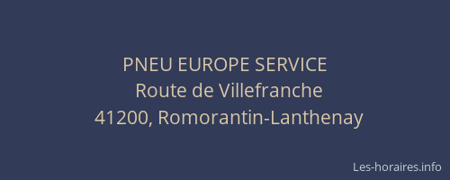 PNEU EUROPE SERVICE