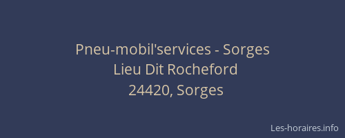 Pneu-mobil'services - Sorges