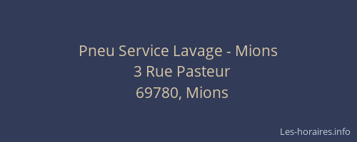 Pneu Service Lavage - Mions