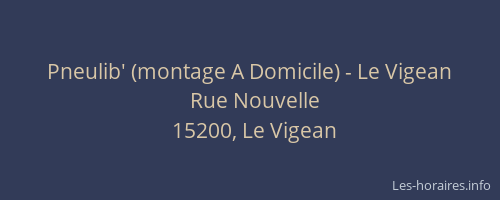 Pneulib' (montage A Domicile) - Le Vigean