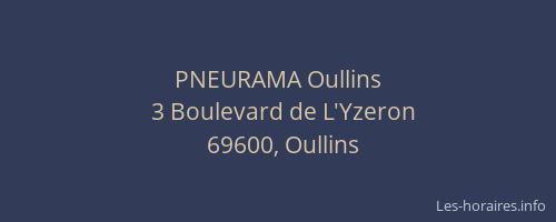 PNEURAMA Oullins