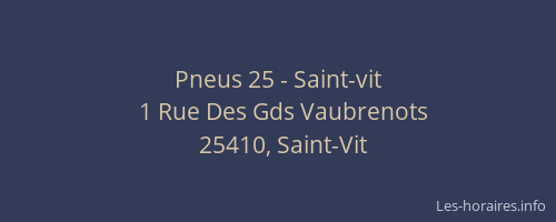 Pneus 25 - Saint-vit