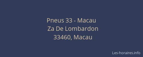 Pneus 33 - Macau