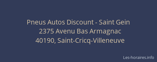 Pneus Autos Discount - Saint Gein
