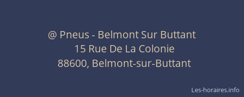 @ Pneus - Belmont Sur Buttant