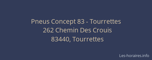 Pneus Concept 83 - Tourrettes