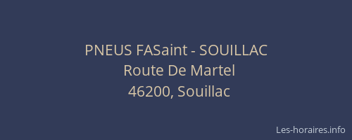 PNEUS FASaint - SOUILLAC