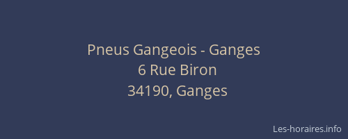 Pneus Gangeois - Ganges