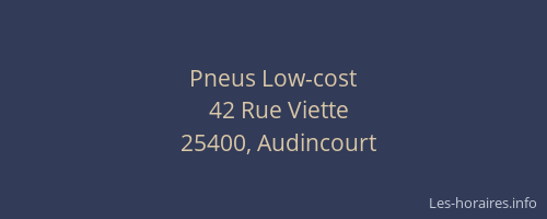 Pneus Low-cost