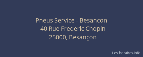 Pneus Service - Besancon