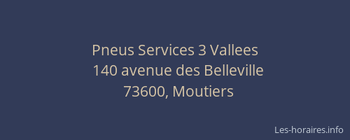 Pneus Services 3 Vallees
