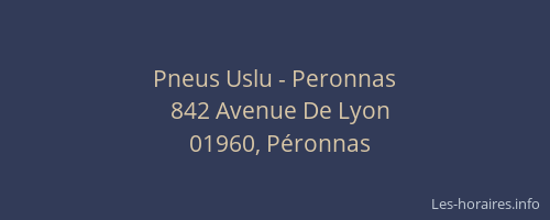 Pneus Uslu - Peronnas