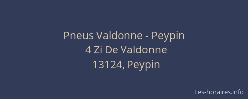 Pneus Valdonne - Peypin