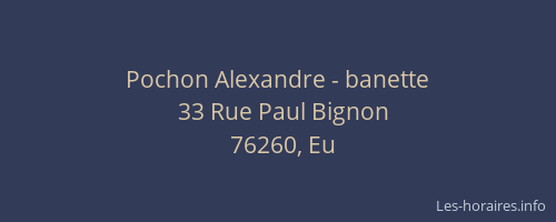 Pochon Alexandre - banette