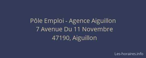 Pôle Emploi - Agence Aiguillon