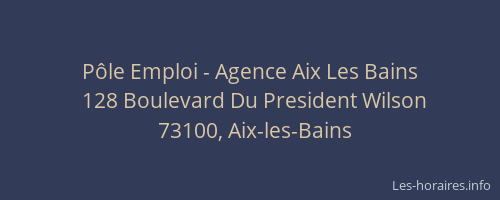 P&ocirc;le Emploi - Agence Aix Les Bains