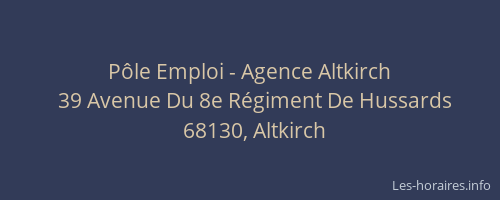 Pôle Emploi - Agence Altkirch