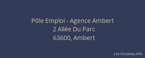 P&ocirc;le Emploi - Agence Ambert