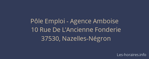 P&ocirc;le Emploi - Agence Amboise