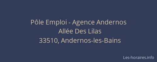 Pôle Emploi - Agence Andernos