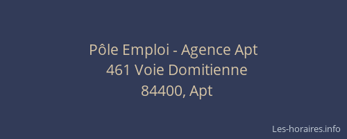 P&ocirc;le Emploi - Agence Apt