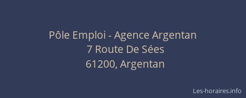P&ocirc;le Emploi - Agence Argentan