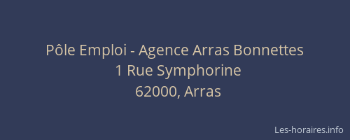 Pôle Emploi - Agence Arras Bonnettes
