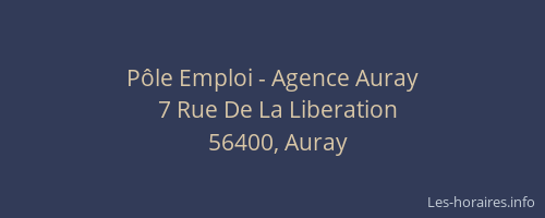 Pôle Emploi - Agence Auray