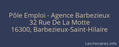 P&ocirc;le Emploi - Agence Barbezieux