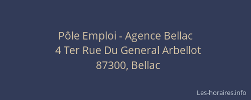 P&ocirc;le Emploi - Agence Bellac