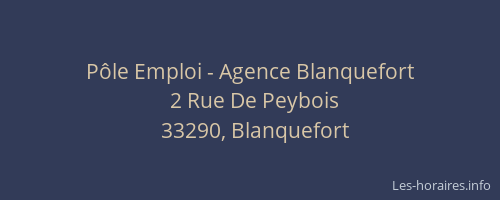 Pôle Emploi - Agence Blanquefort