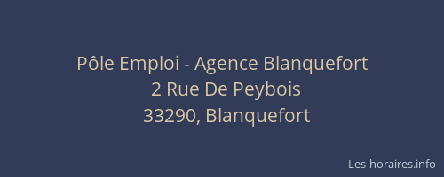 P&ocirc;le Emploi - Agence Blanquefort