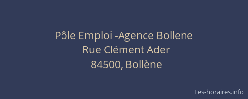 P&ocirc;le Emploi -Agence Bollene