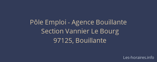 Pôle Emploi - Agence Bouillante