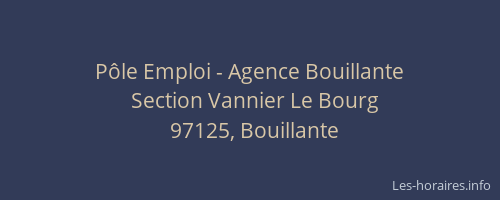 P&ocirc;le Emploi - Agence Bouillante