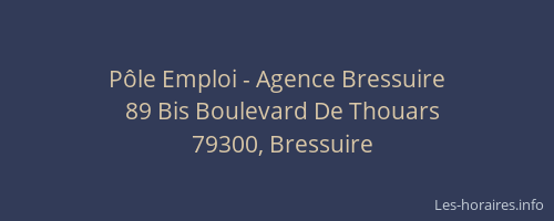 Pôle Emploi - Agence Bressuire