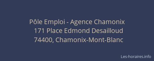 Pôle Emploi - Agence Chamonix