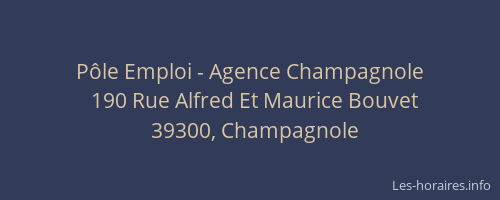 Pôle Emploi - Agence Champagnole
