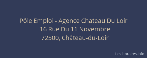 Pôle Emploi - Agence Chateau Du Loir