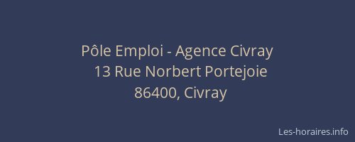 Pôle Emploi - Agence Civray